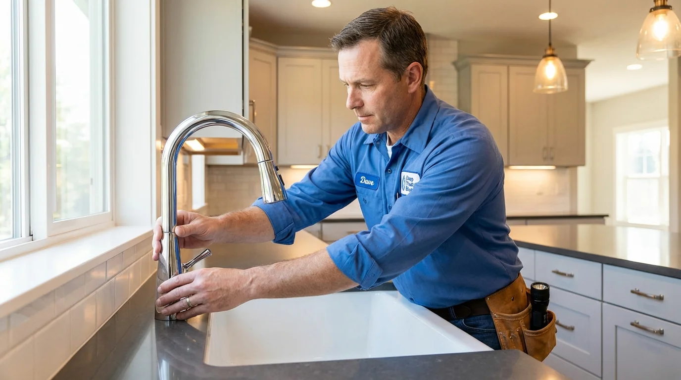 Kitchen faucet installation by Johns Plumbing LLC in Wagoner